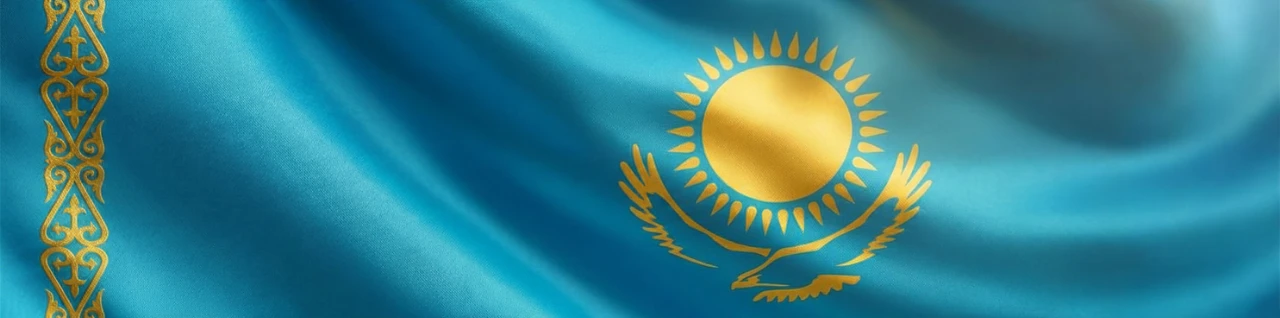 баннер в виде казахстанского флага для Мелбет Казахстан
